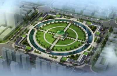 山西大同北魏明堂遺址公園夜景亮化工程成功亮燈